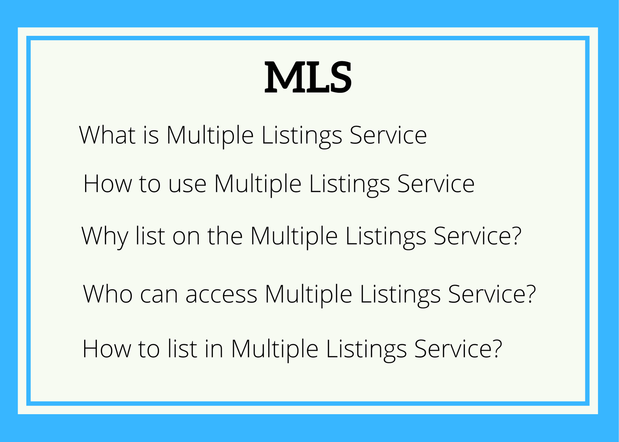 real estate mls guide