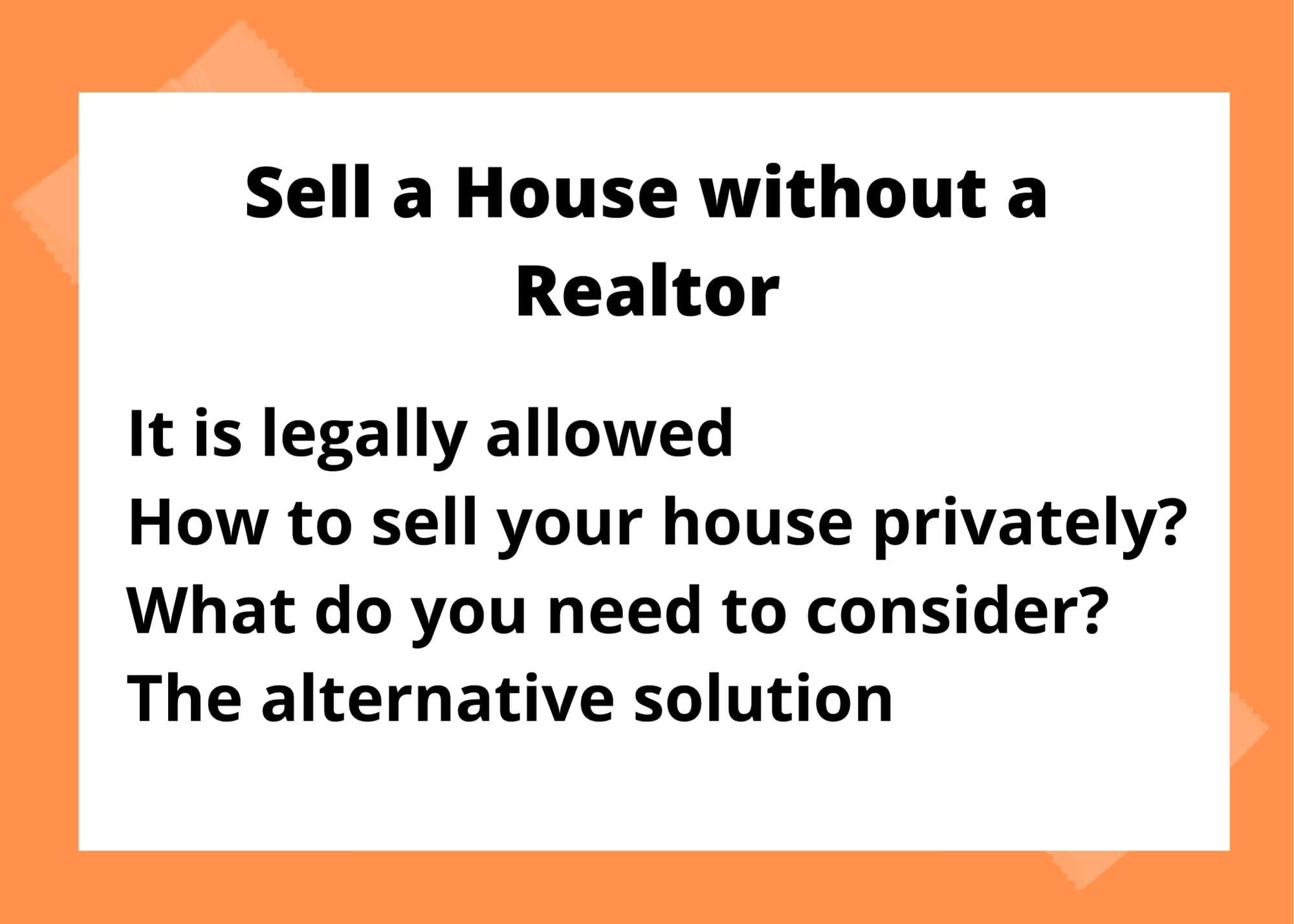 sell a house without a realtor